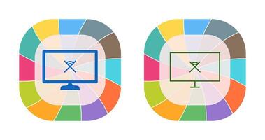 Unique Disconnected Network Vector Icon