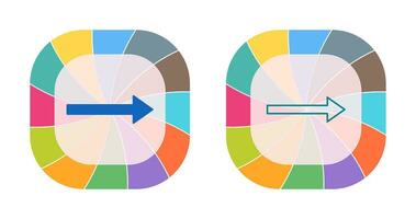 Unique Right Arrow Vector Icon