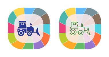 icono de vector de tractor industrial