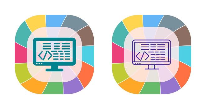 icono de vector de codificación