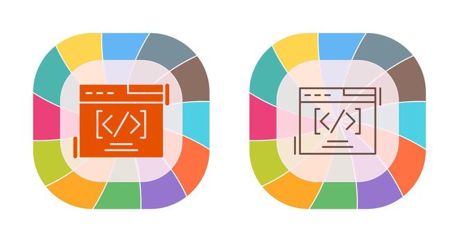icono de vector de codificación web