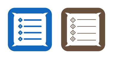 Unique Numbered list Vector Icon