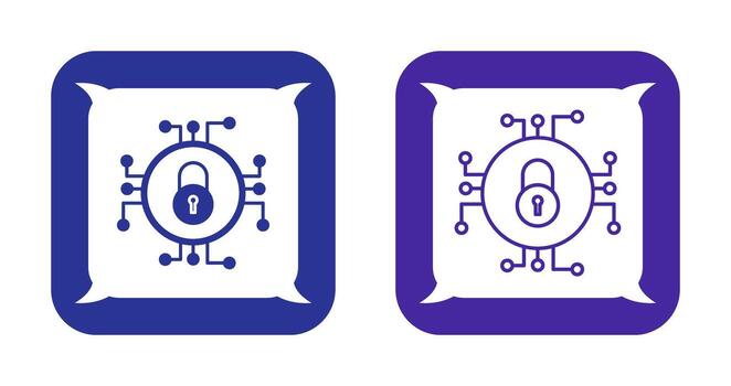 icono de vector de seguridad de datos único