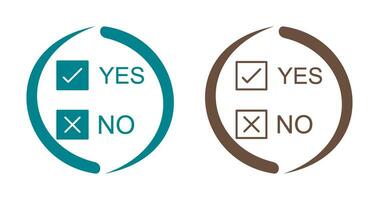 Yes No Option Vector Icon