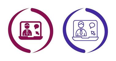 Online Interview Vector Icon