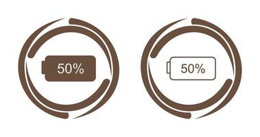 Unique Half Battery Vector Icon