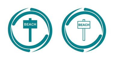 Beach Sign Vector Icon