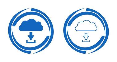 Unique Download from Cloud Vector Icon
