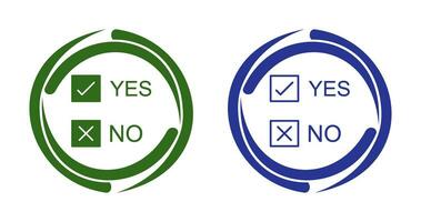 Yes No Option Vector Icon