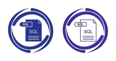 icono de vector de sql