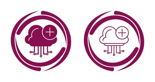 icono de vector de computación en la nube