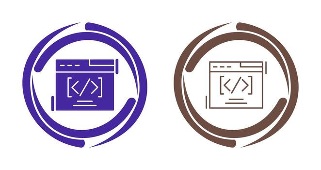 Web Coding Vector Icon