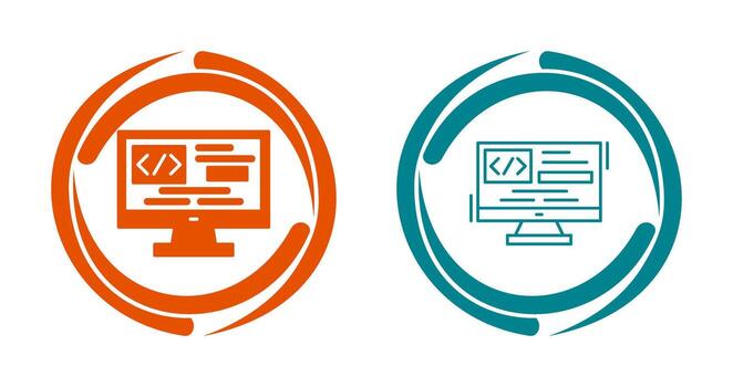 icono de vector de codificación