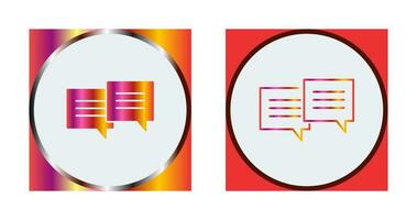 Unique Two Chat Bubbles Vector Icon