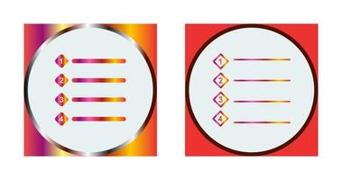 Unique Numbered list Vector Icon