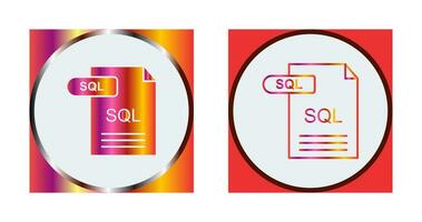 icono de vector de sql