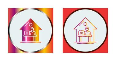 Work At Home Vector Icon