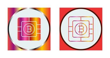 Bitcoin Chip Vector Icon