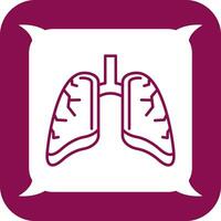 icono de vector de pulmones