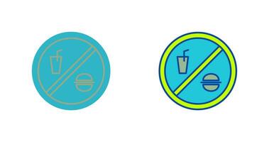 No Food or Drinks Vector Icon