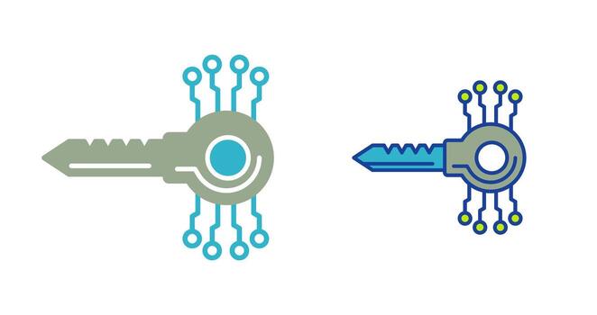 Key Code Vector Icon