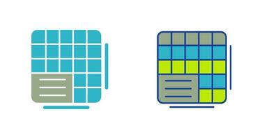 Table Data Vector Icon