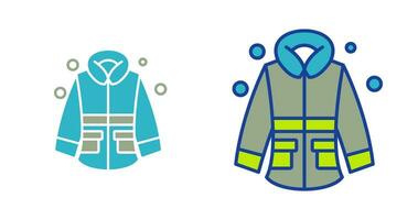 icono de vector de chaqueta de invierno