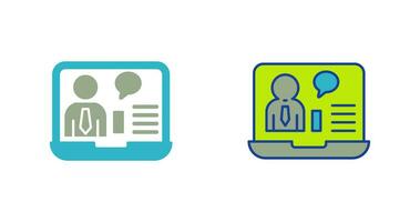 Online Job Interview Vector Icon