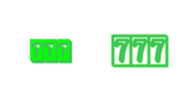 Triple Sevens Vector Icon