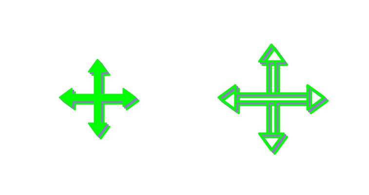 Unique Move Vector Icon