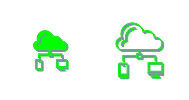 icono de vector de nube