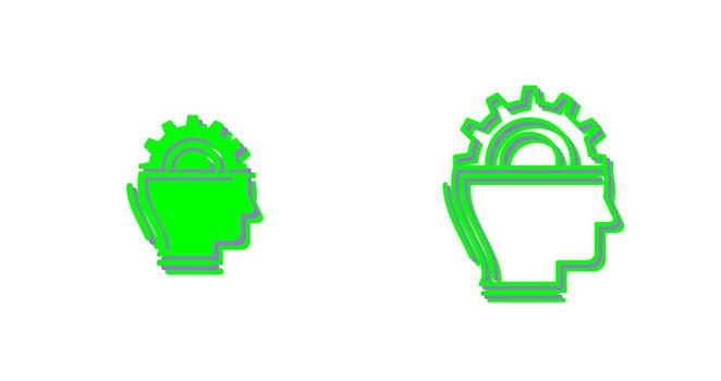 icono de vector de aprendizaje automático