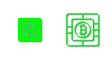 Bitcoin Chip Vector Icon