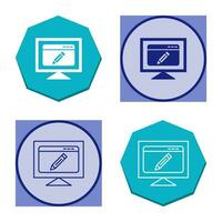 editar icono de vector de página web