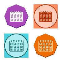 Marked Calendar Vector Icon