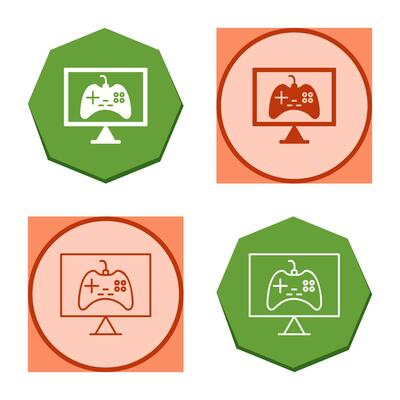 Unique Online Games Vector Icon