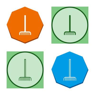 Fork picking Leaves Vector Icon