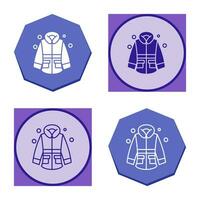 icono de vector de chaqueta de invierno