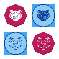 icono de vector de oso polar