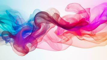 Abstract multicolored smoke on a white background. Design element. AI generated pro photo