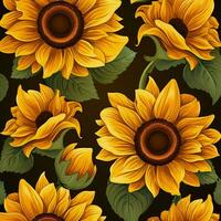 girasol serenata interminable elegancia en sin costura diseños ai generativo foto