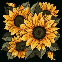 Sunflower Serenade Endless Elegance in Seamless Designs. AI generative photo