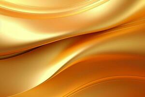 Abstract gold wavy background. 3d rendering. ai generated pro photo