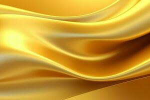 Abstract gold wavy background. 3d rendering. ai generated pro photo