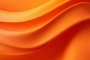 Orange abstract background with smooth lines. 3d rendering. ai generated pro photo