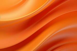 Orange abstract background with smooth lines. 3d rendering. ai generated pro photo