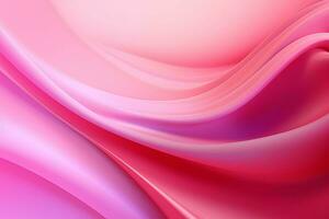 abstract pink background with smooth wavy lines. 3d render. ai generated pro photo