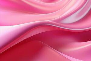 abstract pink background with smooth wavy lines. 3d render. ai generated pro photo