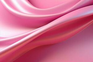 abstract pink background with smooth wavy lines. 3d render. ai generated pro photo
