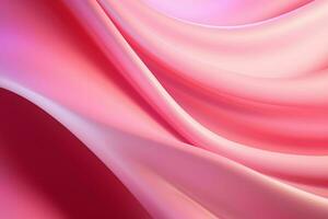 abstract pink background with smooth wavy lines. 3d render. ai generated pro photo